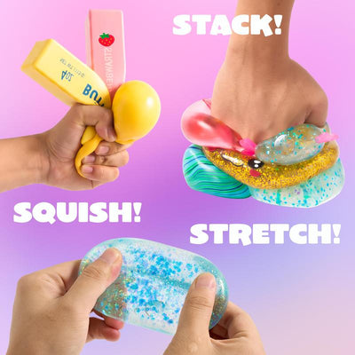 Squish Squad 8 Pack Sensory Squishy Set